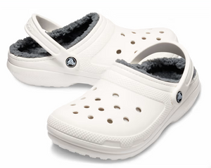 CROCS CLASSIC LINED CLOG ADULT [Sz:M11 Cl:WHITE/GREY]