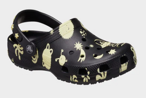 CROCS CLASSIC CLOG T KIDS GLOW SPACE BLACK [Sz:C9]