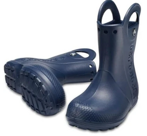 CROCS CLASSIC HANDLE IT RAIN BOOT TODDLER NAVY [Sz:C10]