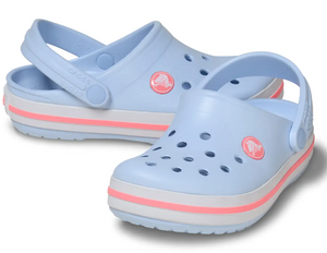CROCS CROCBAND CLOG KIDS BLUE FROST/GUAVA [Sz:J6]
