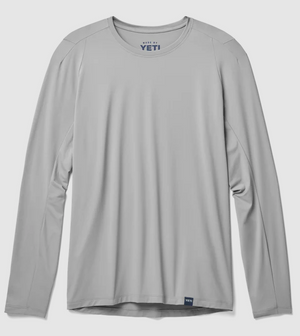 YETI CREW NECK LONG SLEEVE SUNSHIRT MENS GREY [Sz:LARGE]