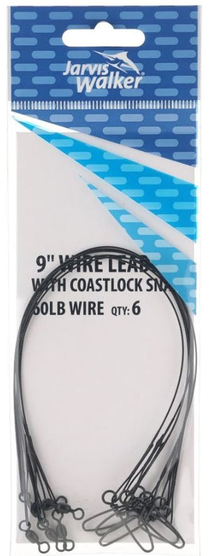 JARVIS WALKER WIRE LEADER WITH COASTLOCK SNAP [Sz:9" 60LB]