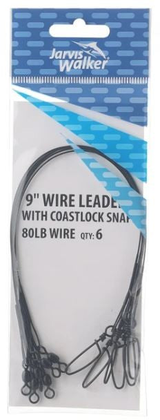 JARVIS WALKER WIRE LEADER WITH COASTLOCK SNAP [Sz:9" 80LB]