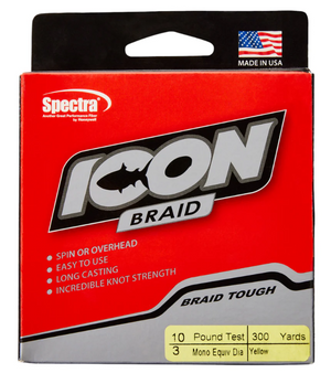ICON BRAID YELLOW [Sz:10LB / 300 YARDS]