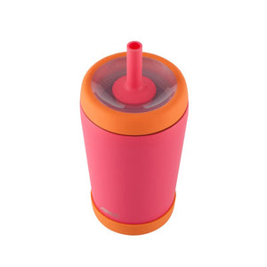 AVANTI YUMYUM INSULATED TUMBLER WITH SILICONE STRAW 350ML [Cl:WATERMELON/ORANGE]