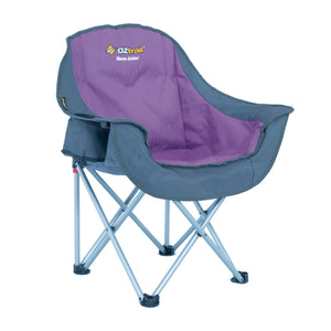 OZTRAIL MOON CHAIR JUNIOR WITH ARMS PURPLE [Cl:PURPLE]