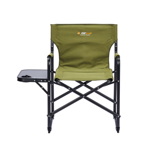 OZTRAIL DIRECTORS CLASSIC CHAIR WITH SIDE TABLE