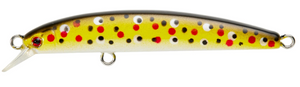 YAKAMITO SLIM MINNOW 60S HARD BODY SINKING LURE - BROWN TROUT