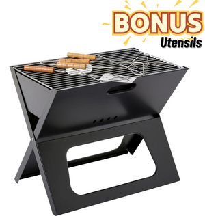 OUTDOOR EQUIPPED FOLDING BBQ GRILL KIT