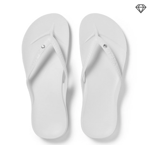 ARCHIES ARCH SUPPORT THONGS CLASSIC CRYSTAL WHITE [Sz:M6W7]
