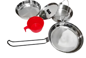 WILDTRAK 1 PERSON MESS KIT STAINLESS STEEL 