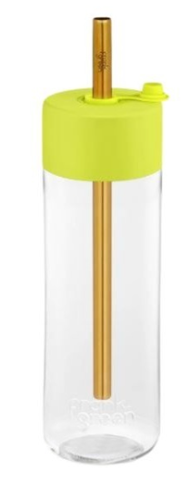 FRANK GREEN 25OZ REUSABLE BOTTLE WITH JUMBO STRAW LID [Cl:NEON YELLOW]